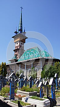 Merry cemetry in Sapanta, Romania photo